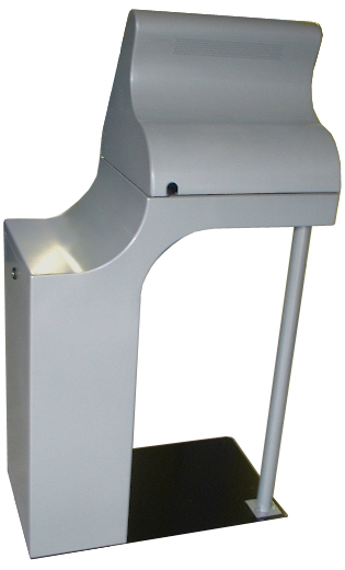 This attractive Desktop Kiosk, compact in design includes a fully integrated open architecture PC. Although unusually shaped this Kiosk is constructed using non-proprietary components, making maintenance no different to a standard PC.